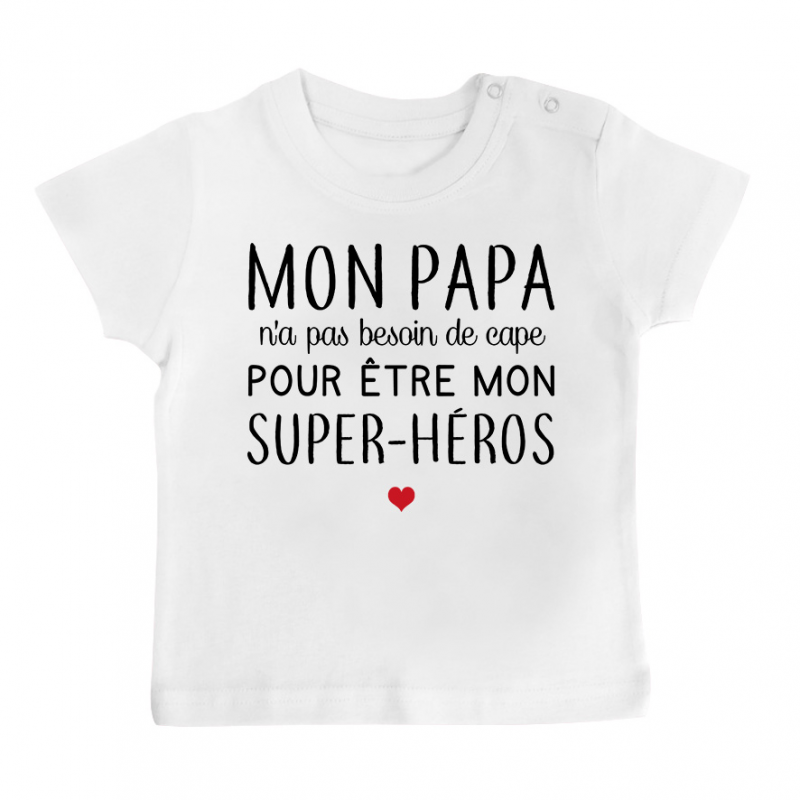 T-Shirt bébé Mon papa / super-héros T-Shirt bébé Mon papa / super-héros