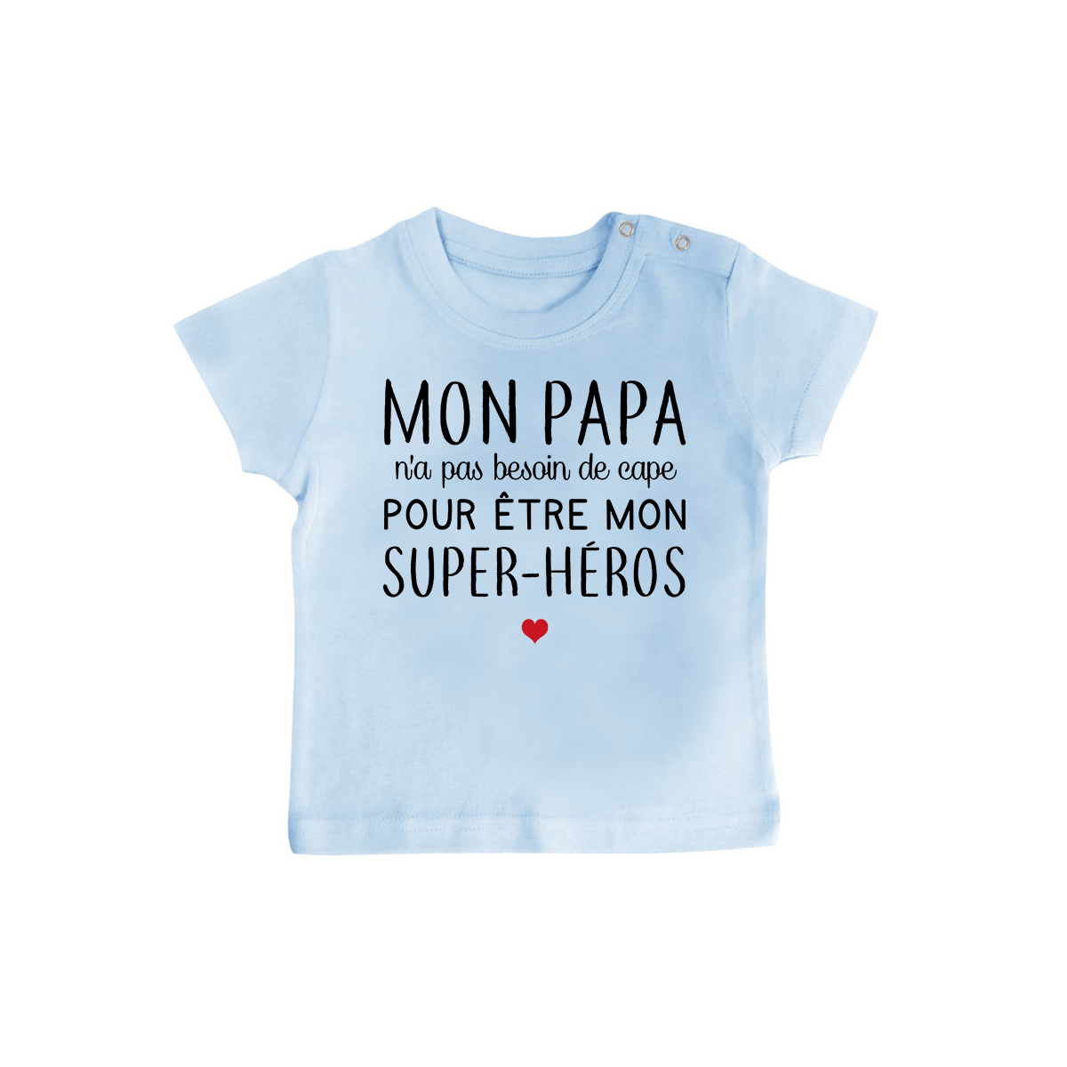 T-Shirt bébé Mon papa / super-héros