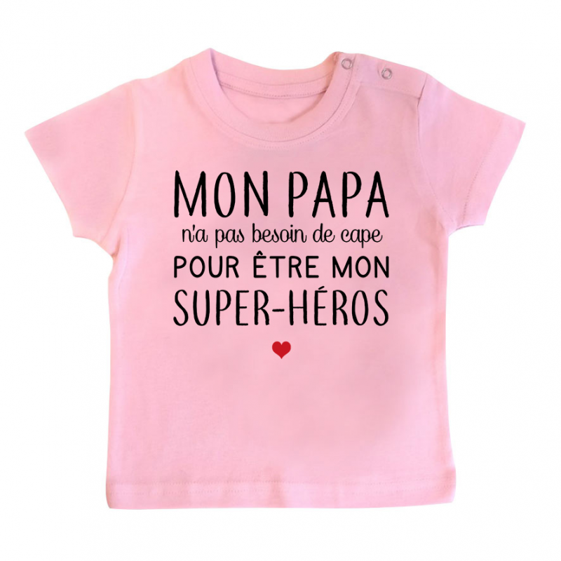 T-Shirt bébé Mon papa / super-héros T-Shirt bébé Mon papa / super-héros