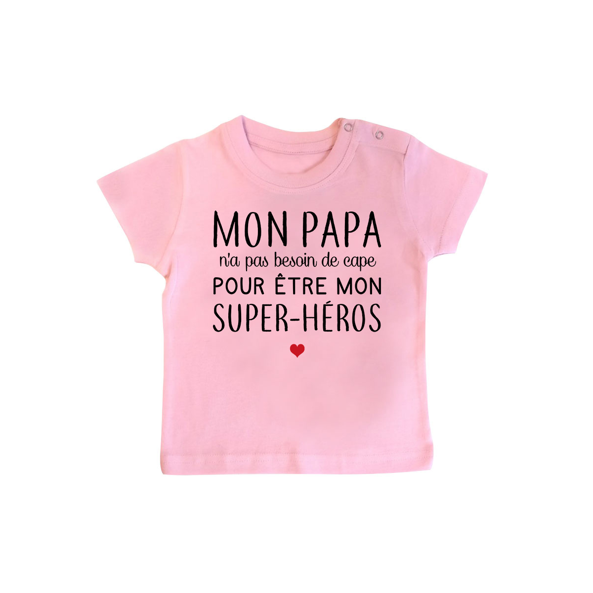 T-Shirt bébé Mon papa / super-héros