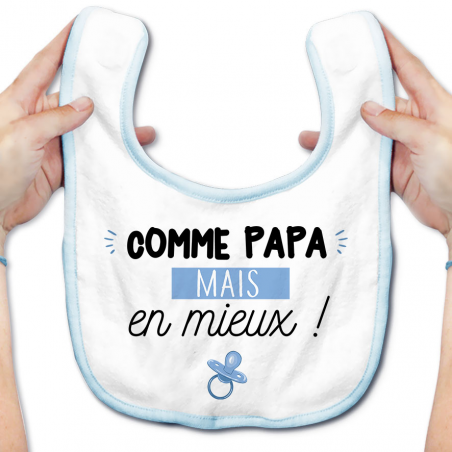 Bavoir bébé Comme papa mais en mieux