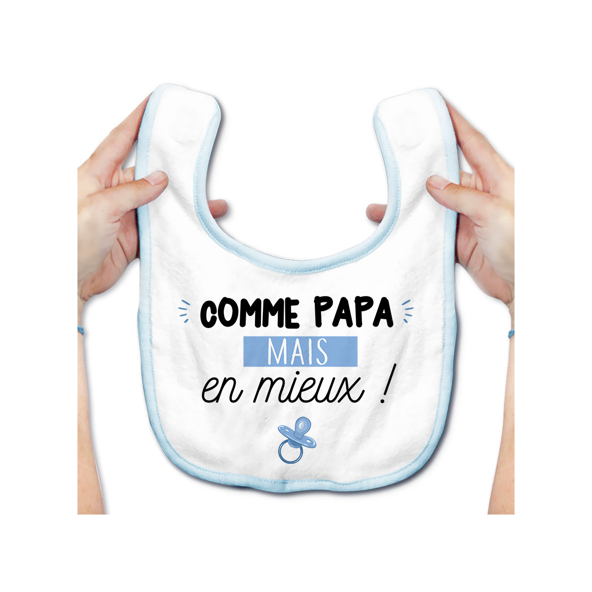 Bavoir bébé Comme papa mais en mieux