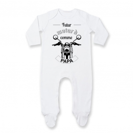 Pyjama bébé Futur motard comme papa