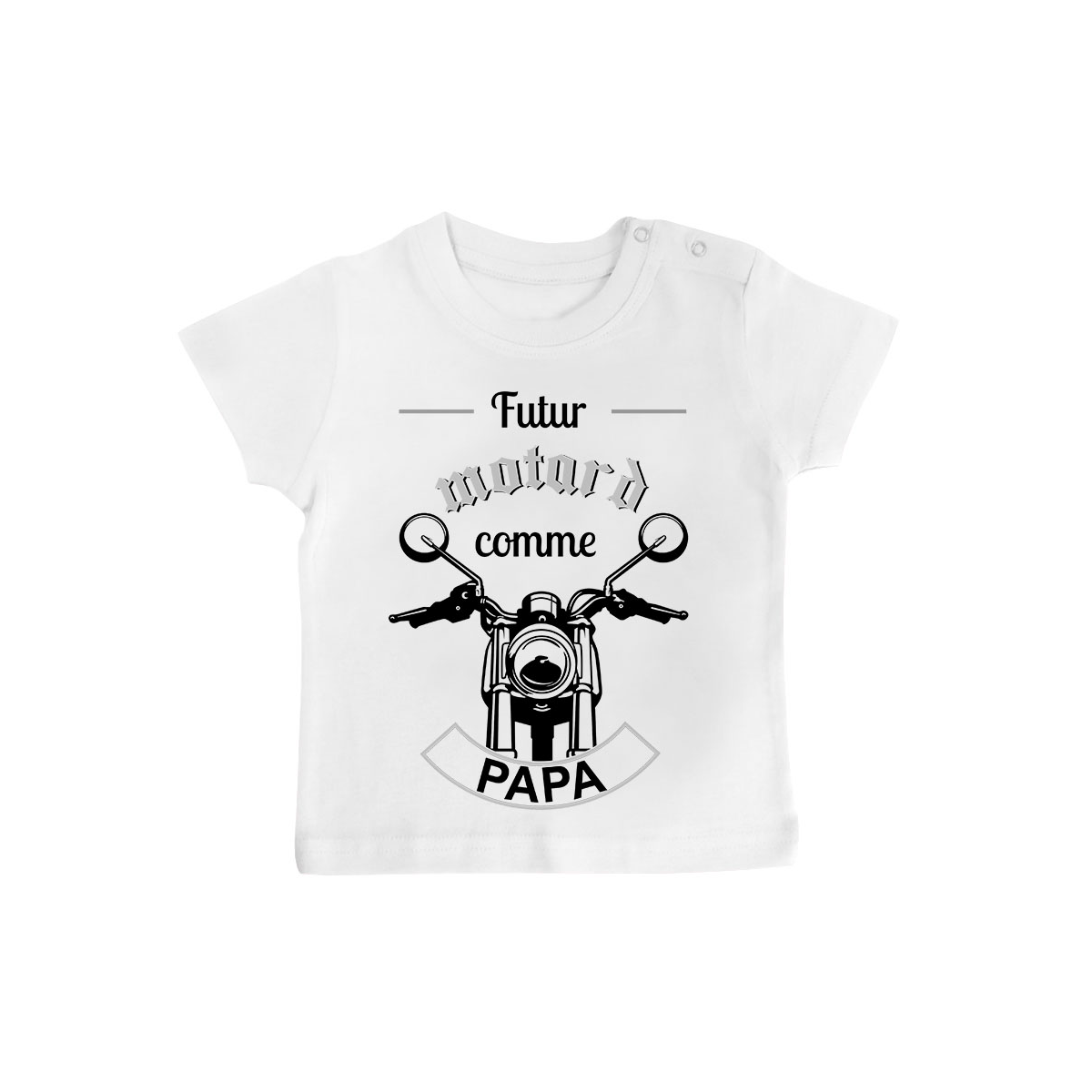 T-shirt bébé Futur motard comme papa