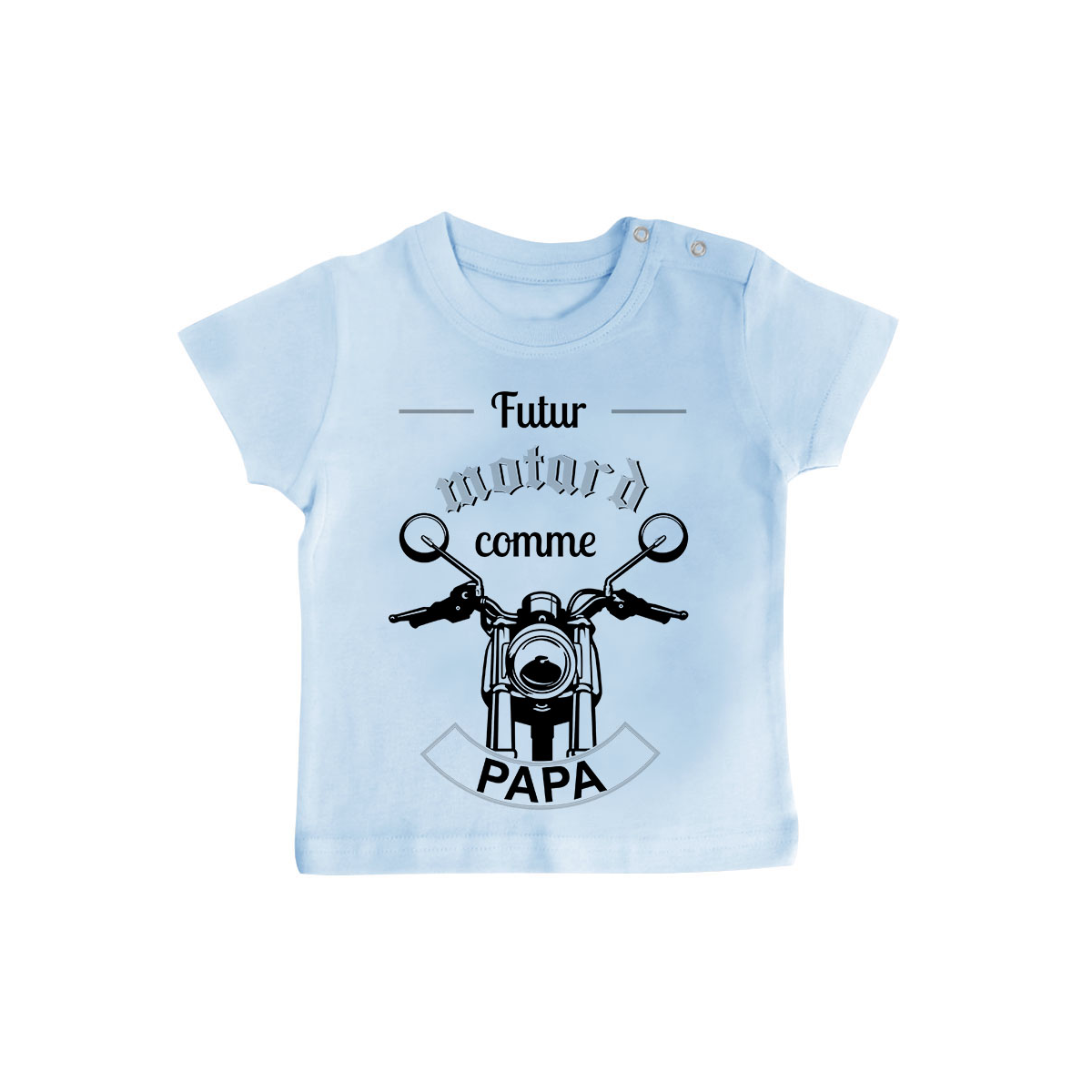 T-shirt bébé Futur motard comme papa