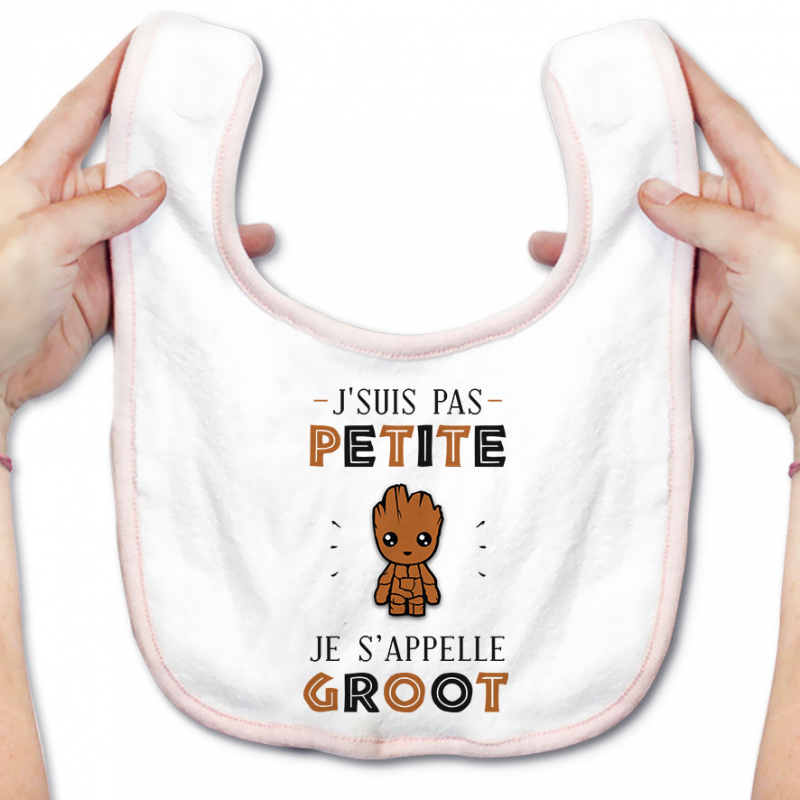 Bavoir bébé J'suis pas petite Bavoir bébé J'suis pas petite