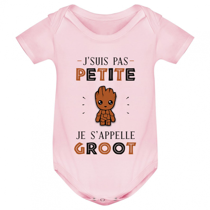 Body bébé J'suis pas petite Je s'appelle GROOT