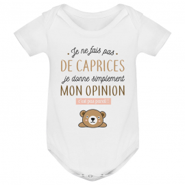 Body bébé Je donne mon opinion