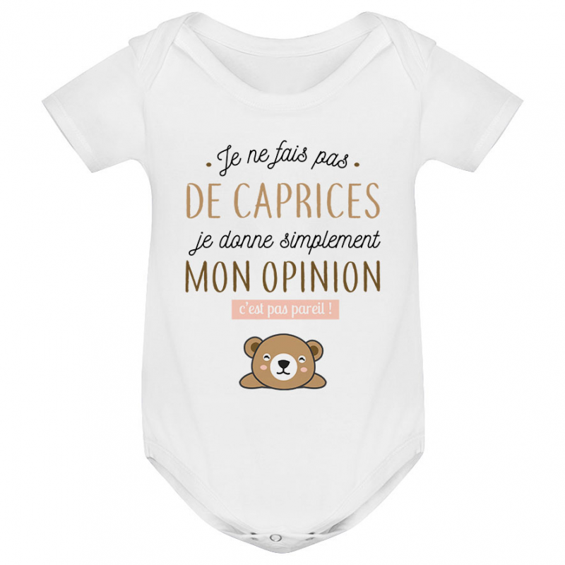 Body bébé Je donne mon opinion Body bébé Je donne mon opinion