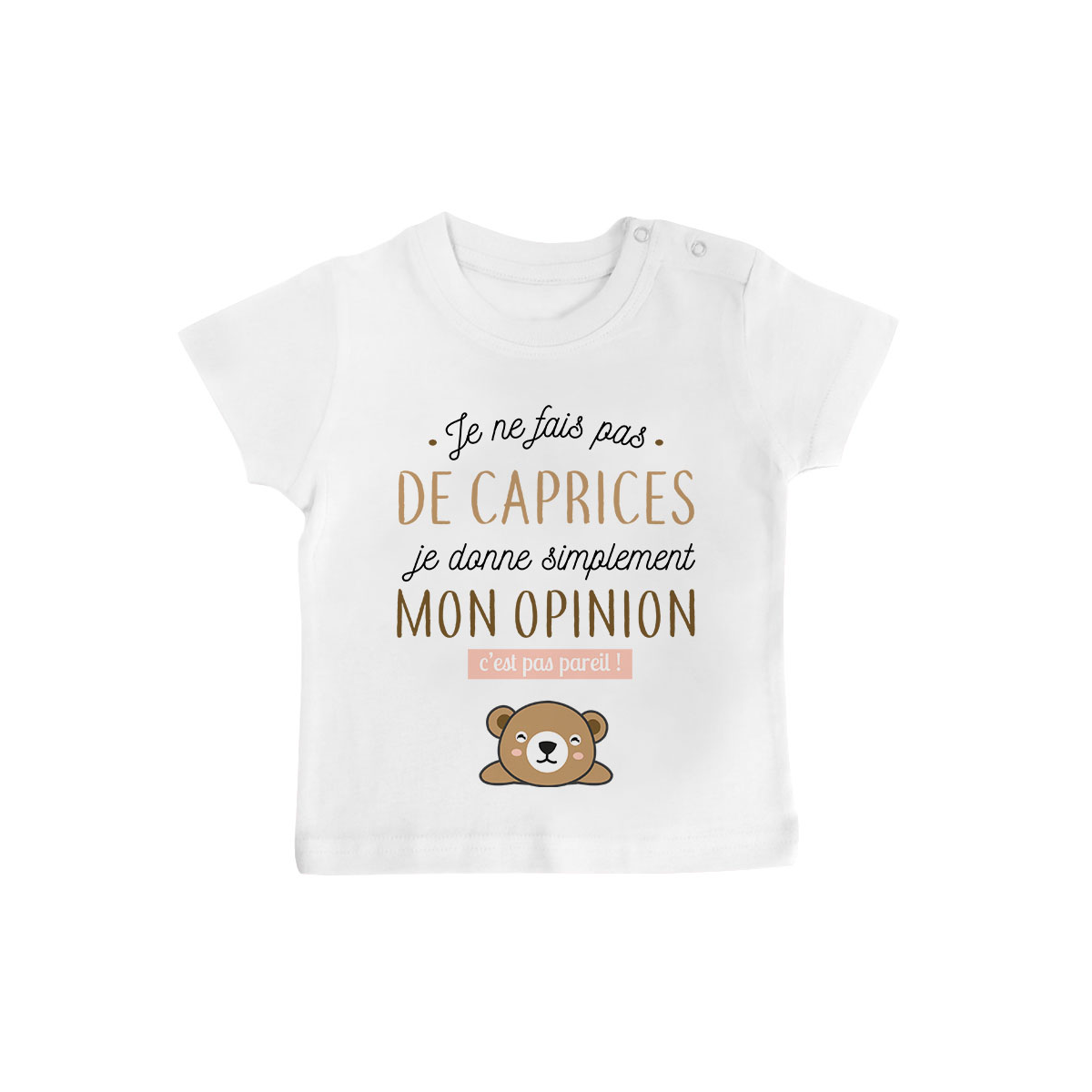 T-shirt bébé Je donne mon opinion