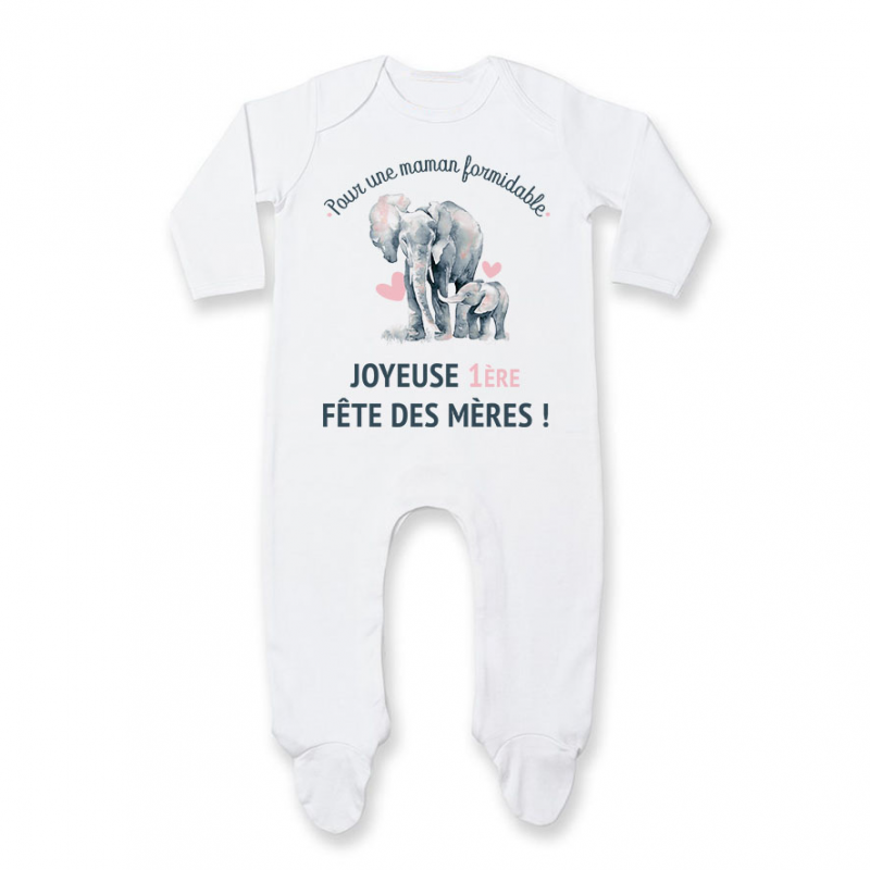 Personnalisé Fête Mères tenue bébé maman surpyjama Dors Babygrow 
