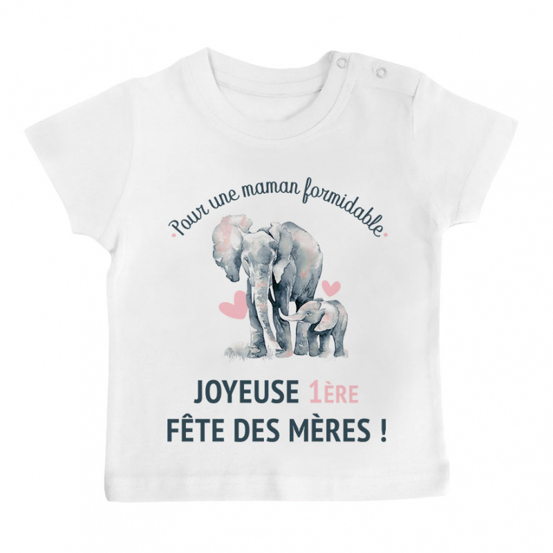 T-shirt bébé Joyeuse fête des mères