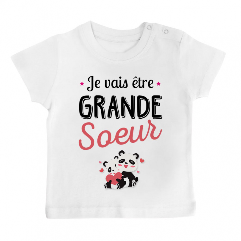 Teeshirt Enfant - Je Vais Être Grande Sœur - Bébé Arrive