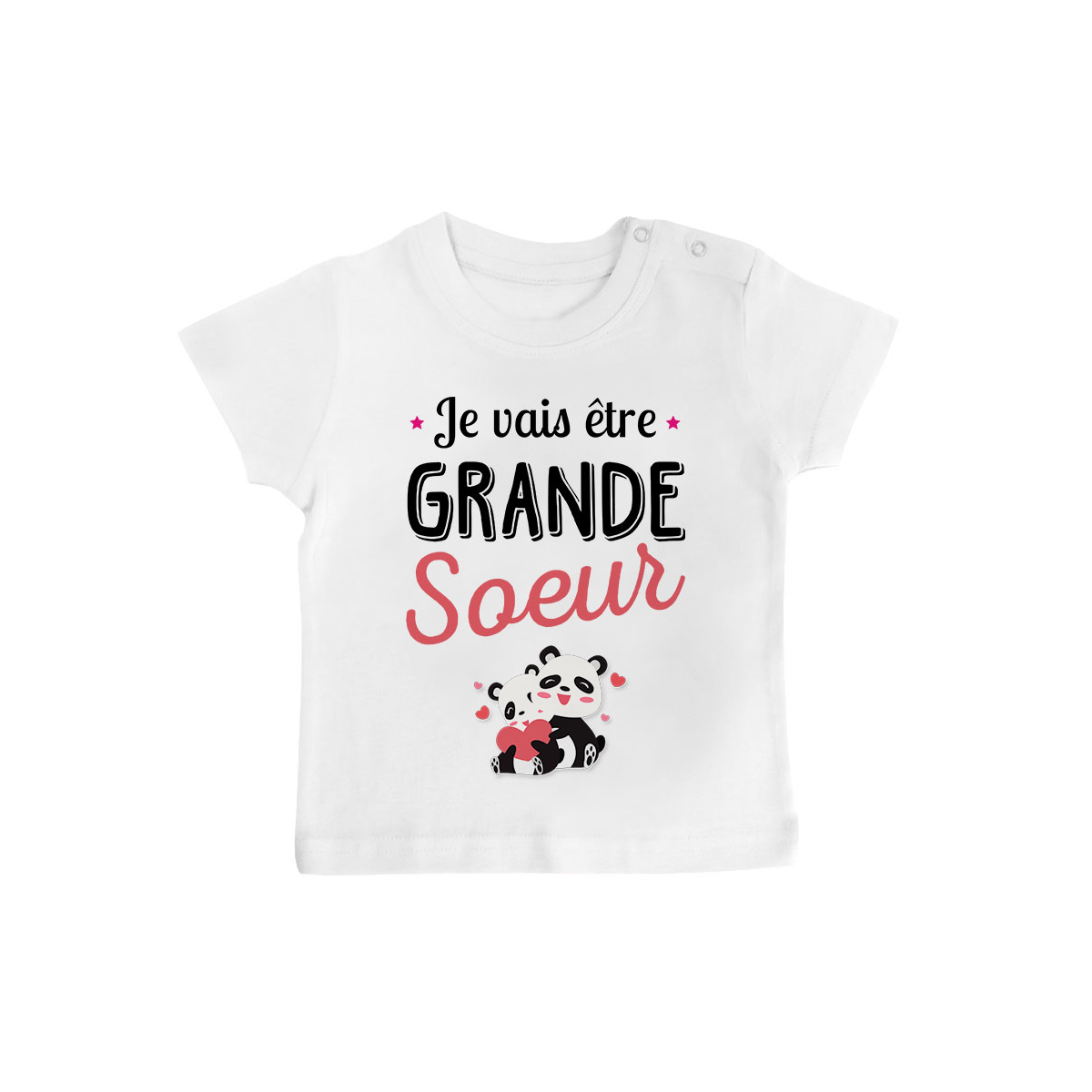 T shirt b b Je vais tre grande soeur