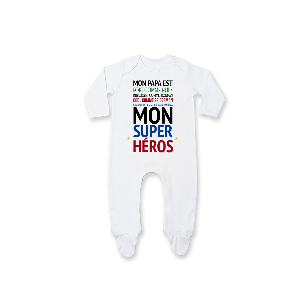 Pyjama bébé Mon papa est " mon super héros "