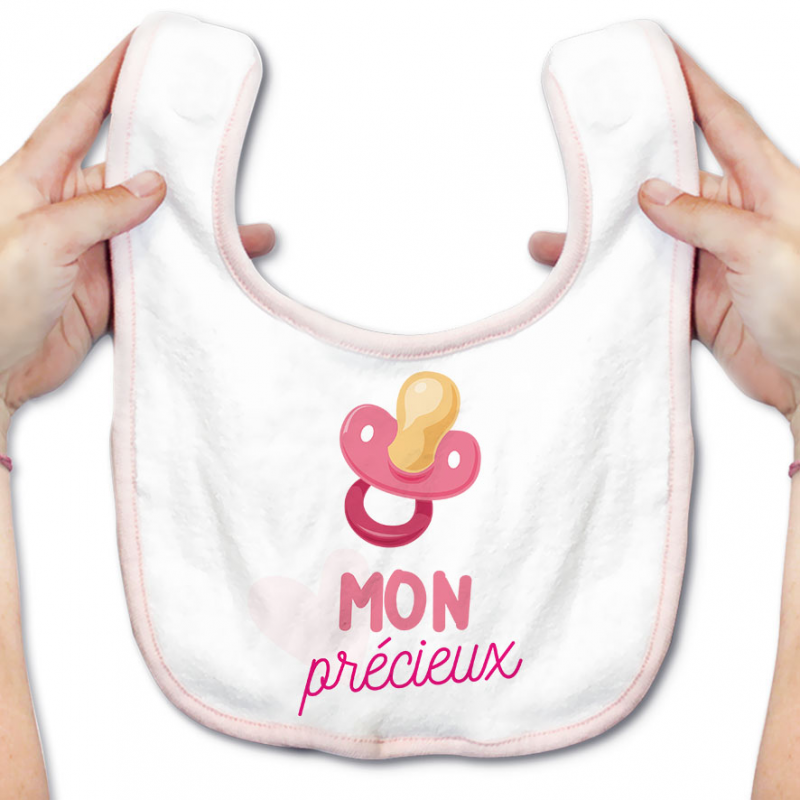 Bavoir bébé Mon précieux ( fille ) Bavoir bébé Mon précieux ( fille )