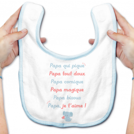 Bavoir bébé Papa je t'aime