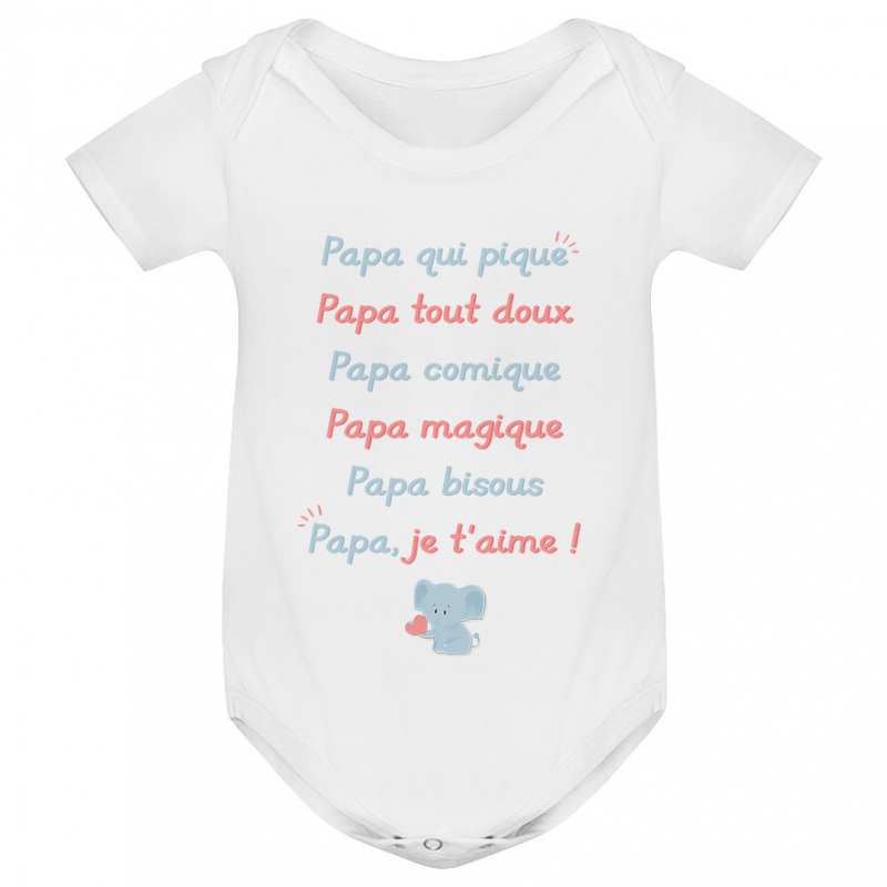 Body bébé Papa je t'aime Body bébé Papa je t'aime