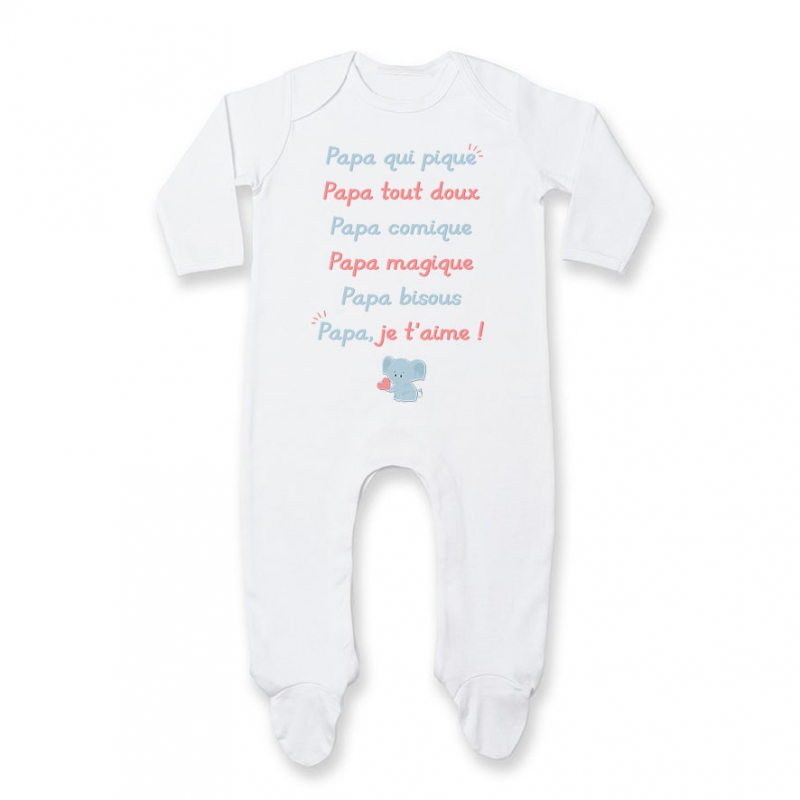 Pyjama bébé Papa je t'aime Pyjama bébé Papa je t'aime