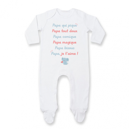 Pyjama bébé Papa je t'aime