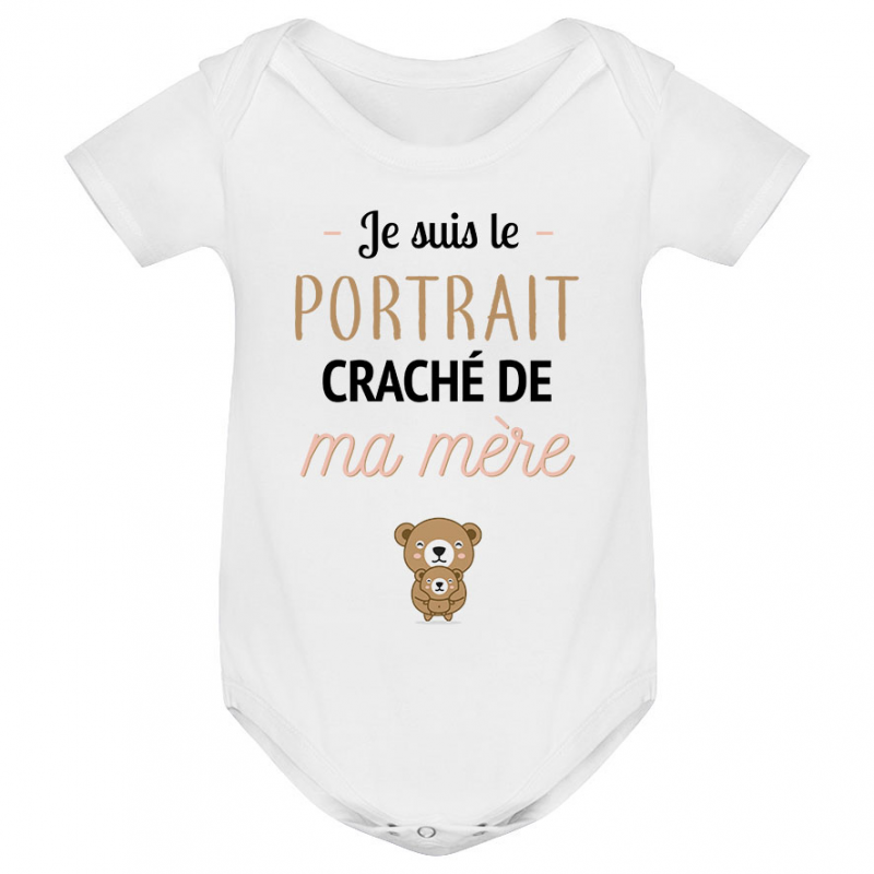 Body bébé Portrait craché de ma mère Body bébé Portrait craché de ma mère