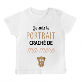 T-shirt bébé Portrait craché de ma mère