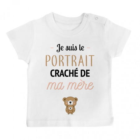 T-shirt bébé Portrait craché de ma mère