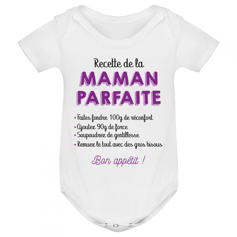 Body bébé Recette de la maman parfaite Body bébé Recette de la maman parfaite