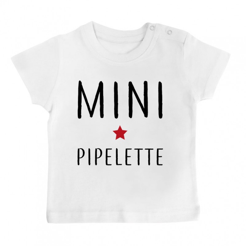 T-Shirt bébé Mini pipelette T-Shirt bébé Mini pipelette