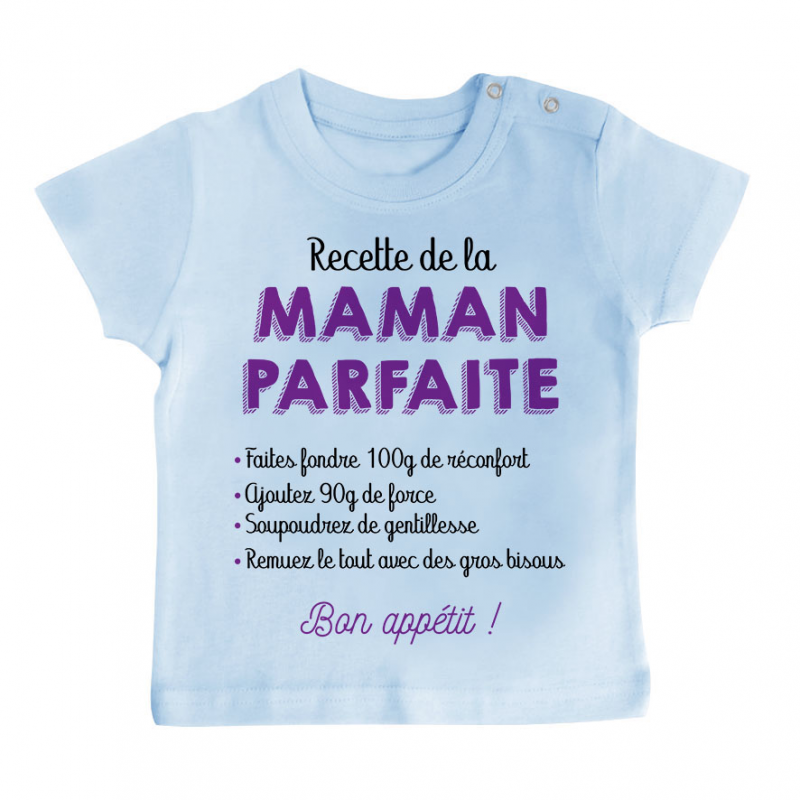 T-shirt bébé Recette de la maman parfaite T-shirt bébé Recette de la maman parfaite
