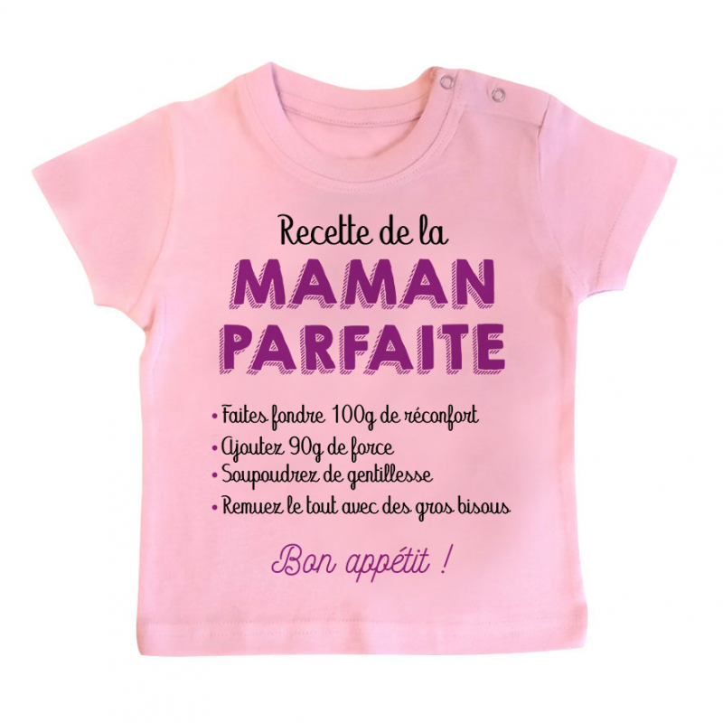 T-shirt bébé Recette de la maman parfaite T-shirt bébé Recette de la maman parfaite
