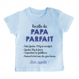 T-shirt bébé Recette du papa parfait