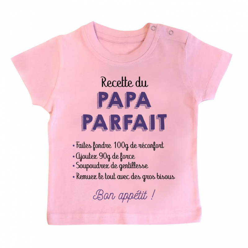 T-shirt bébé Recette du papa parfait T-shirt bébé Recette du papa parfait