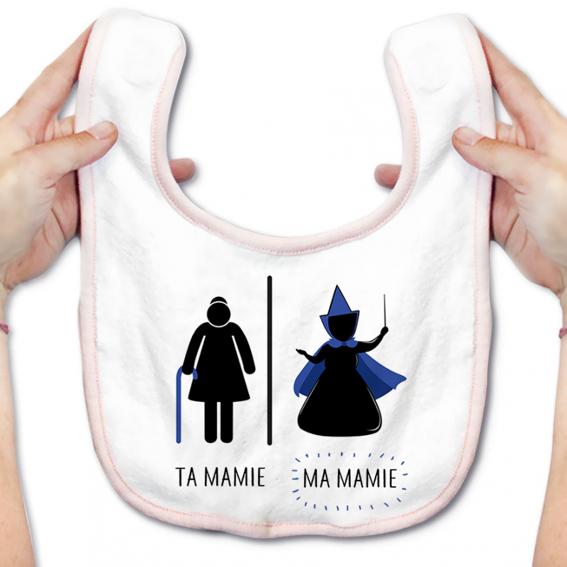 Bavoir bébé Ta mamie - ma mamie Bavoir bébé Ta mamie - ma mamie