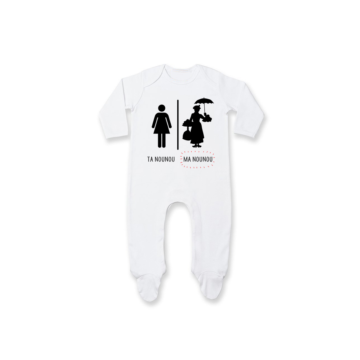 Pyjama bébé Ta nounou - ma nounou