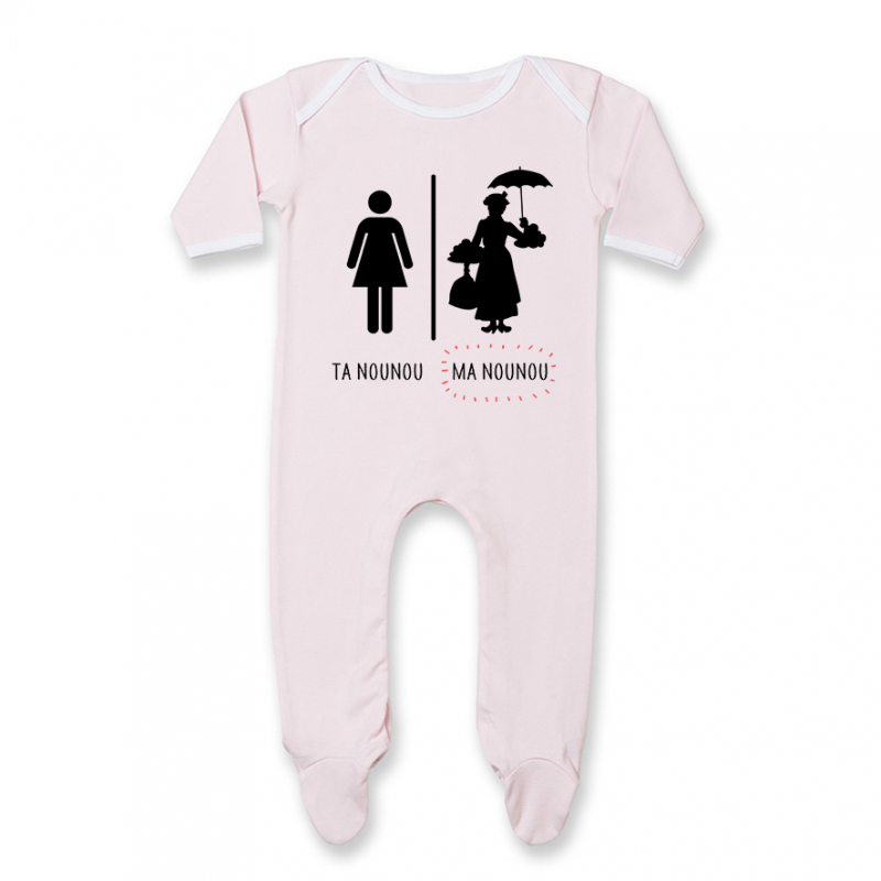 Pyjama bébé Ta nounou - ma nounou Pyjama bébé Ta nounou - ma nounou