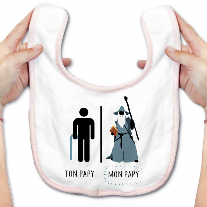 Bavoir bébé Ton papy - Mon papy Bavoir bébé Ton papy - Mon papy