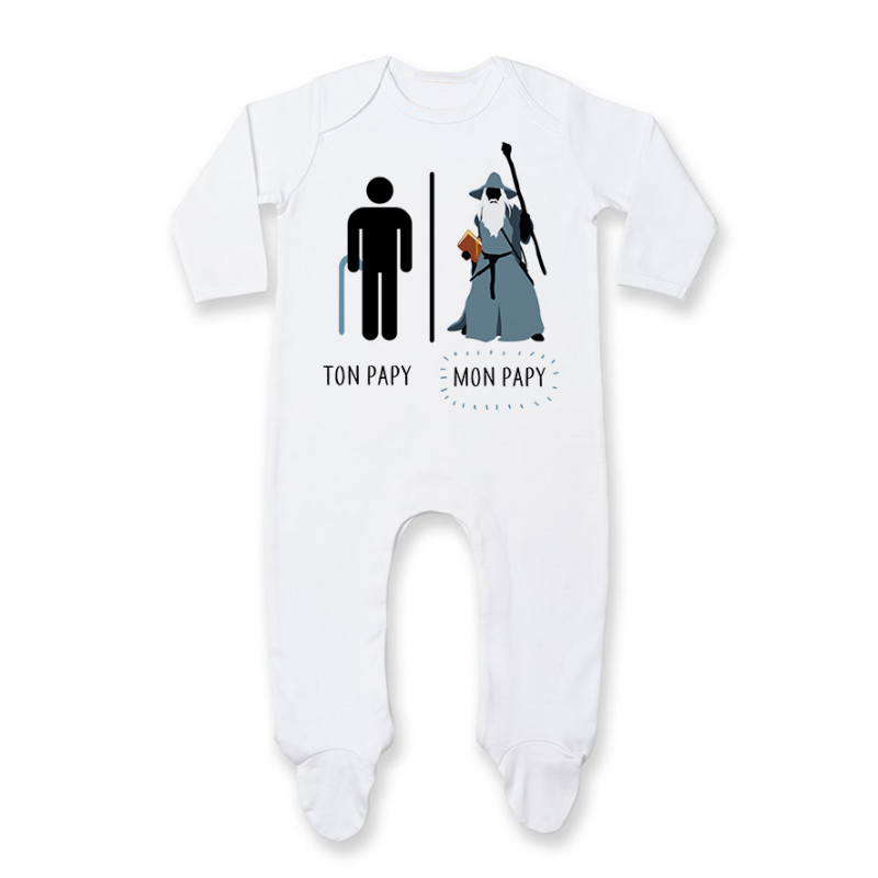 Pyjama bébé Ton papy - Mon papy Pyjama bébé Ton papy - Mon papy