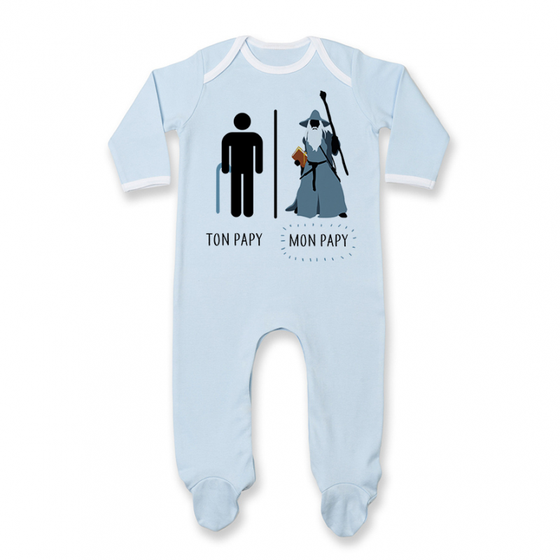Pyjama bébé Ton papy - Mon papy Pyjama bébé Ton papy - Mon papy