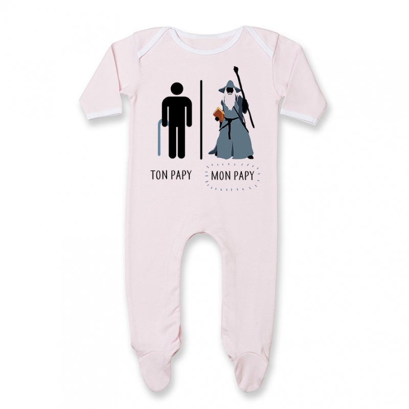 Pyjama bébé Ton papy - Mon papy Pyjama bébé Ton papy - Mon papy