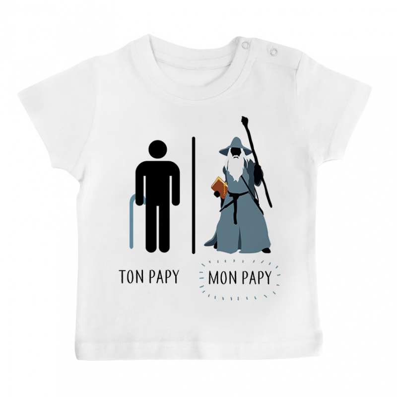 T-shirt bébé Ton papy - Mon papy T-shirt bébé Ton papy - Mon papy