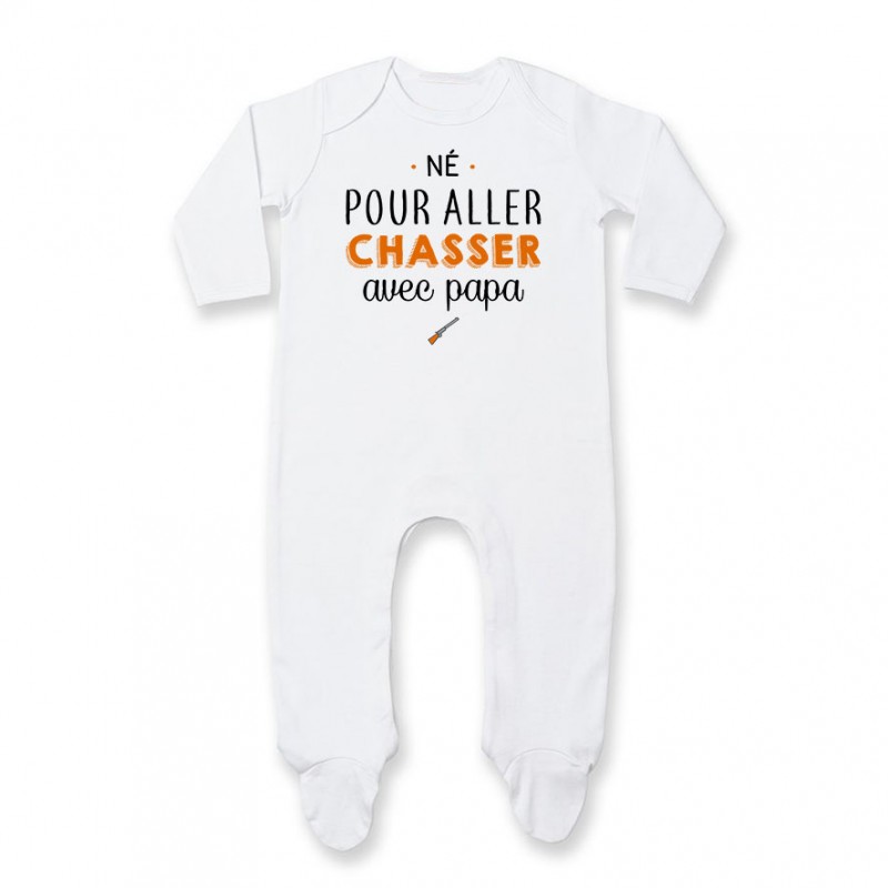 Pyjama bébé Né pour aller chasser avec papa Pyjama bébé Né pour aller chasser avec papa