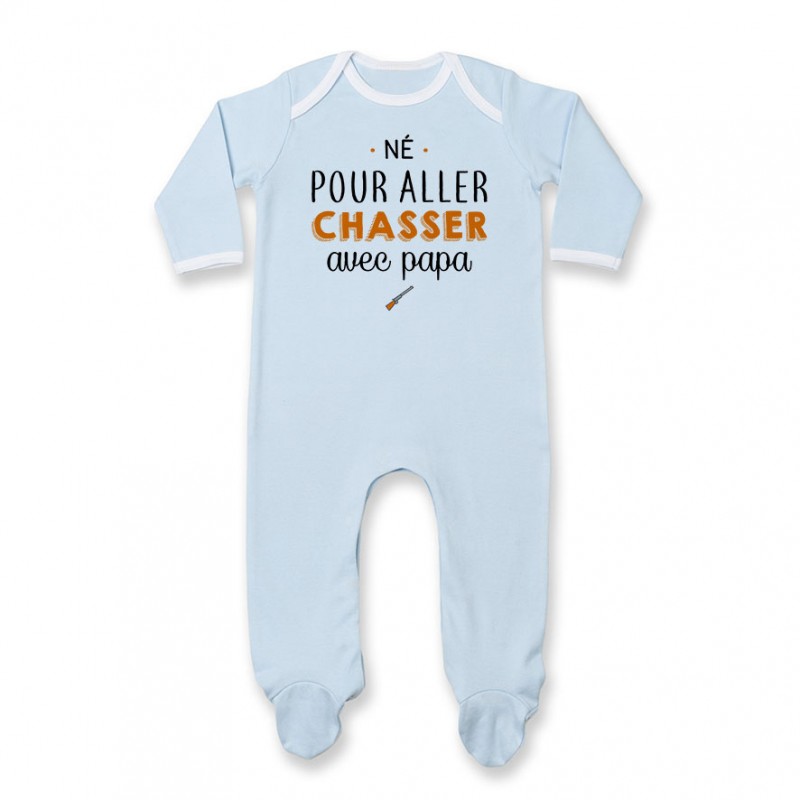 Pyjama bébé Né pour aller chasser avec papa Pyjama bébé Né pour aller chasser avec papa