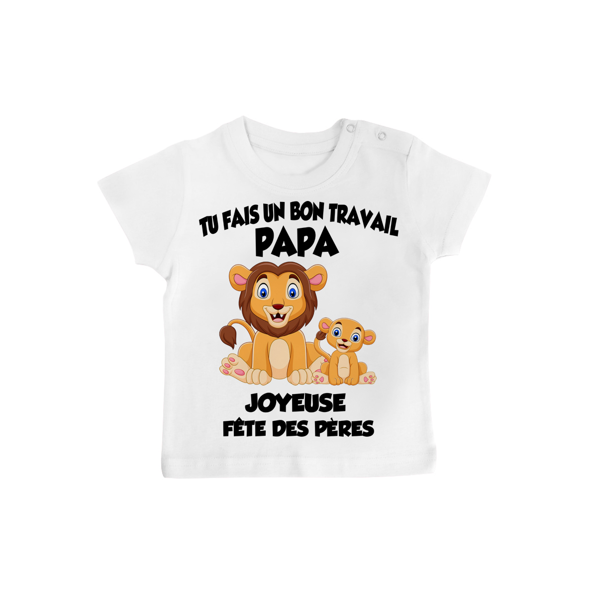 T-shirt bébé Joyeuse fête des Pères personnalisé