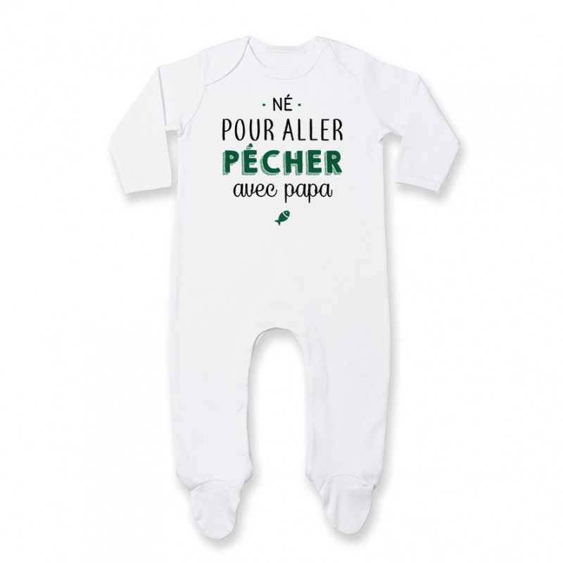 Pyjama bébé Né pour aller pêcher avec papa Pyjama bébé Né pour aller pêcher avec papa