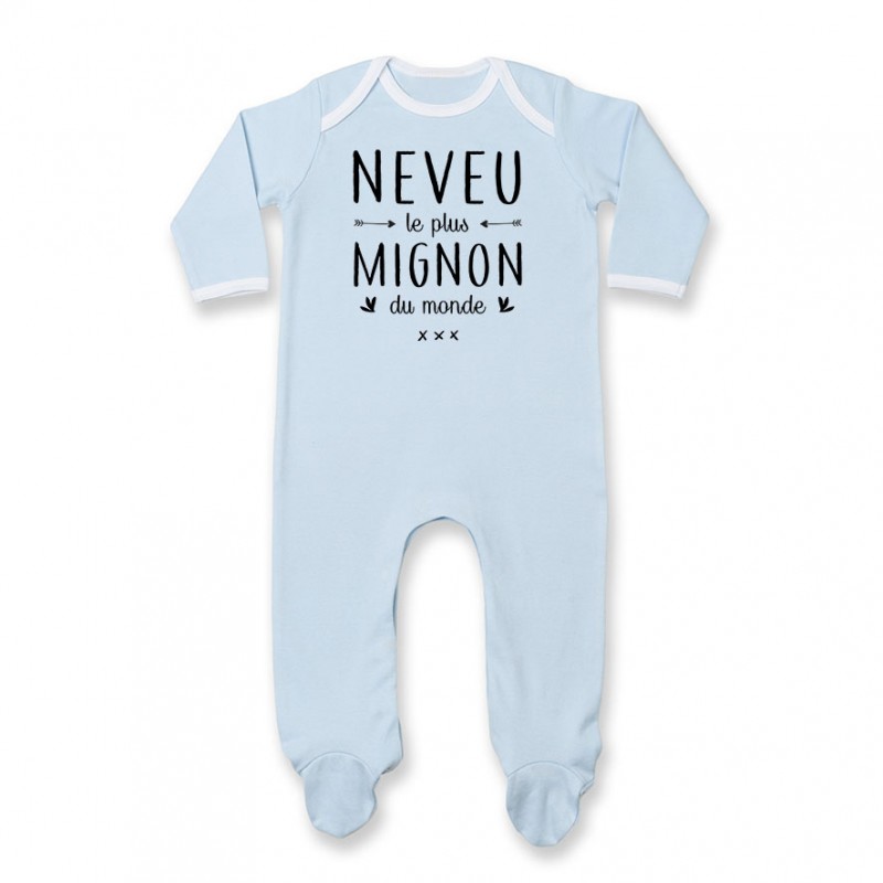 Pyjama bébé Neveu le plus mignon du monde Pyjama bébé Neveu le plus mignon du monde