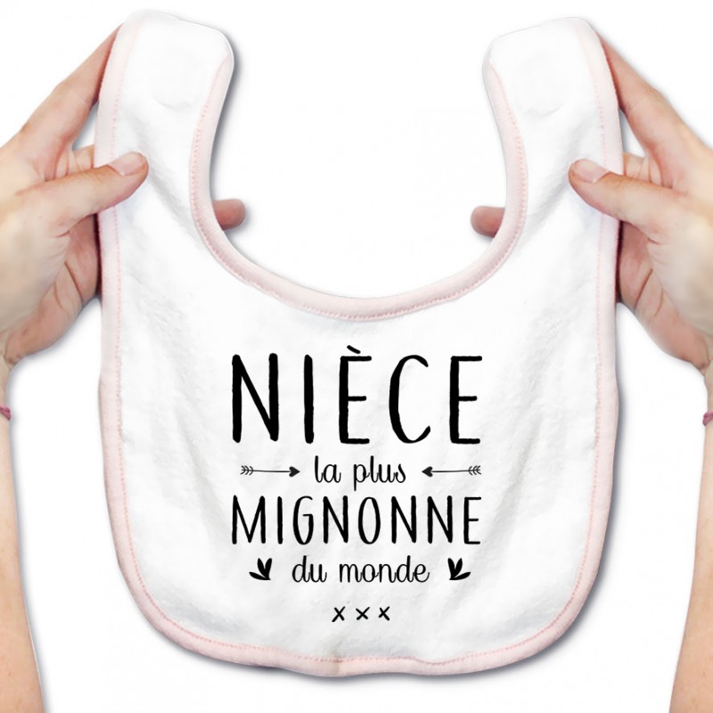 Bavoir bébé Nièce le plus mignon du monde Bavoir bébé Nièce le plus mignon du monde