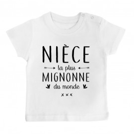 T-Shirt bébé Nièce le plus mignon du monde