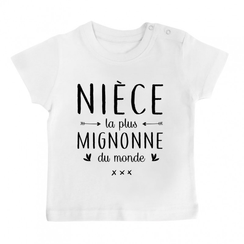 T-Shirt bébé Nièce le plus mignon du monde