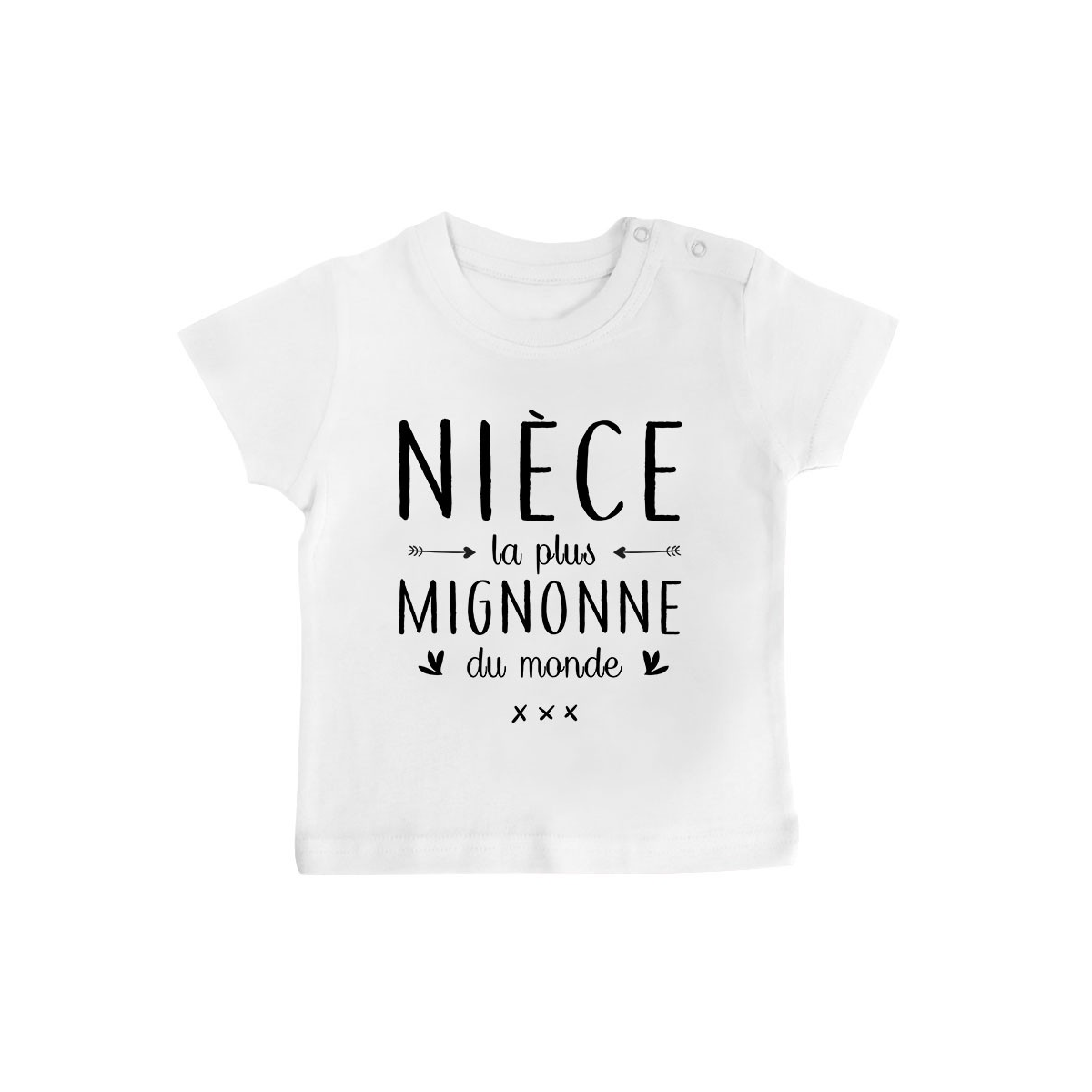 T-Shirt bébé Nièce le plus mignon du monde